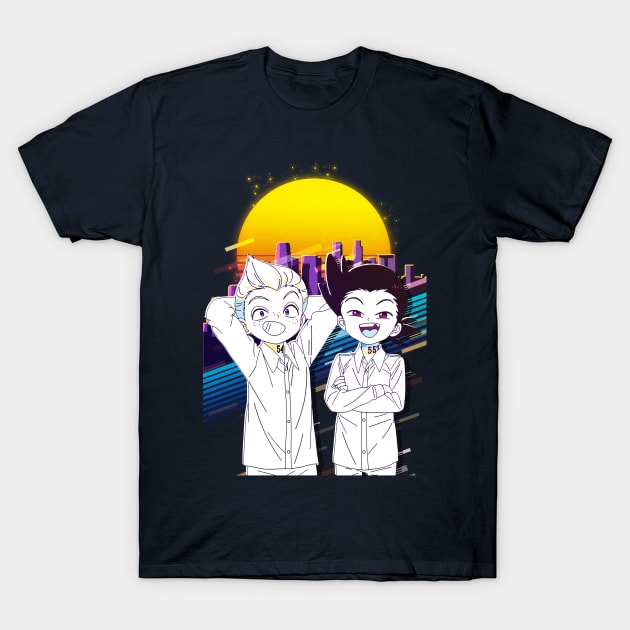 The Promised Neverland - Lani and Thoma T-Shirt by 80sRetro